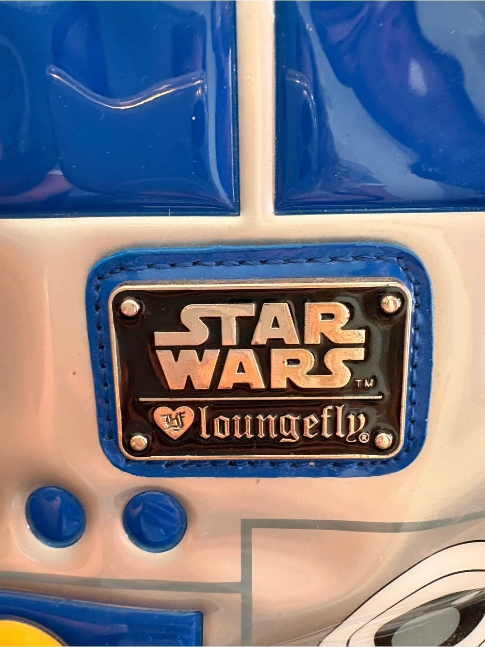 Loungefly Star Wars R2-D2 Kids Blue White Patent Mini Satchel